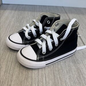 Converse Baby/Toddler Black and White High-Top Sneakers
